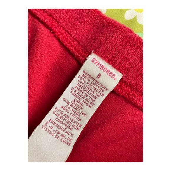 Vintage Gymboree Terrycloth Shorts Red White 2002 Retro Y2K Sz 8 Youth 70s Style - Picture 3 of 7